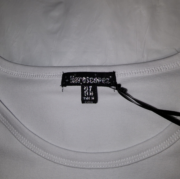 NWT Dolls Kill Hot Pink And Purple Airbrush Savage Crop Top - Picture 8 of 9